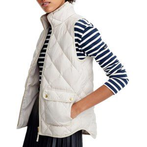 J. Crew Down Puffer Excursion Vest Cream Small
